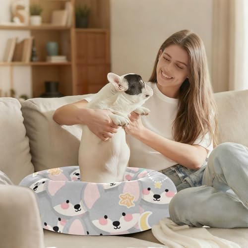 Lit renard lavable pour animaux - Panier déhoussable taille S