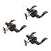 Dynasty Hardware HER-30-12P Heritage Lever Privacy Set, Aged Oil Rubbed Bronze, Contractor Pack (3 Pack)