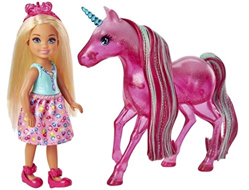 Barbie Chelsea, Muñeca con Unicornio (Mattel FPL82)