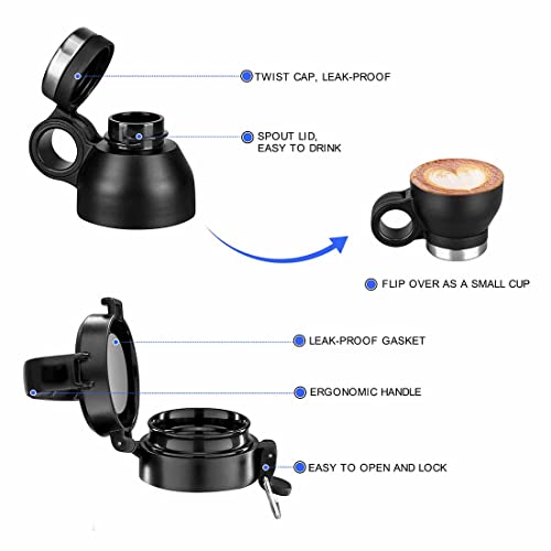 Maison Huis Double Wall Vacuum Water Bottle 64Oz Comes With 2 Available Lids, Keeps Beverage Hot And Cold, Half Gallon 304 Food Grade Stainless Steel Water Bottle For Workout Or Sports(Silver) #TOP1