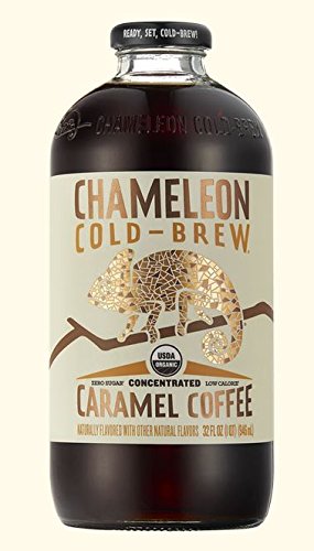 Chameleon Cold Brew Ethically Sourced, Organic, Zero Sugar, Low Calorie Coffee Concentrate 32 oz--Pack of 6 (Caramel)