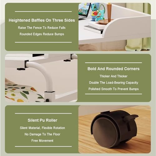 Extendable Rolling Mobility Table Over Bed,Bed Desk Bed Table Over The Bed Table with Wheels overbed Table Over The Bed Desk Desk for Bed Over The Bed Table Mobile Cross-Bed Table,
