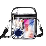 Aldervine Clear Crossbody Purse with Zipper, Stadium Approved Transparent Bag with Strap for Concert