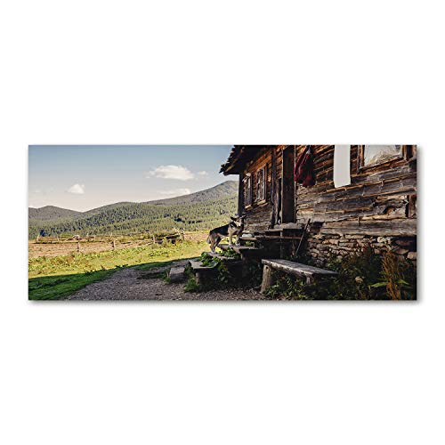 Crédence de cuisine 125x50cm anti éclaboussures en verre paysage de montagne