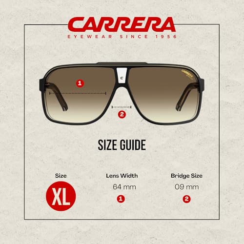 Carrera Grand Prix 2/S 0807/HA 64MM Black/Brown Gradient Rectangular Sunglasses For Men For Women + BUNDLE with Designer iWear Eyewear Kit4