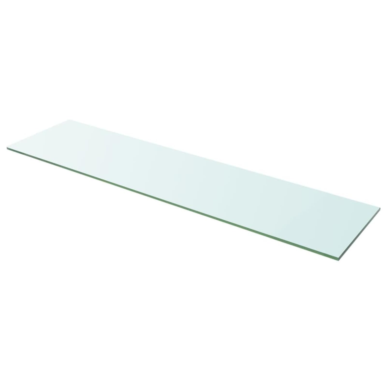 Gecheer Pannello per mensola in vetro trasparente per soggiorno, cucina, bagno, camera da letto, casa, ufficio e negozio, 100 x 25 cm