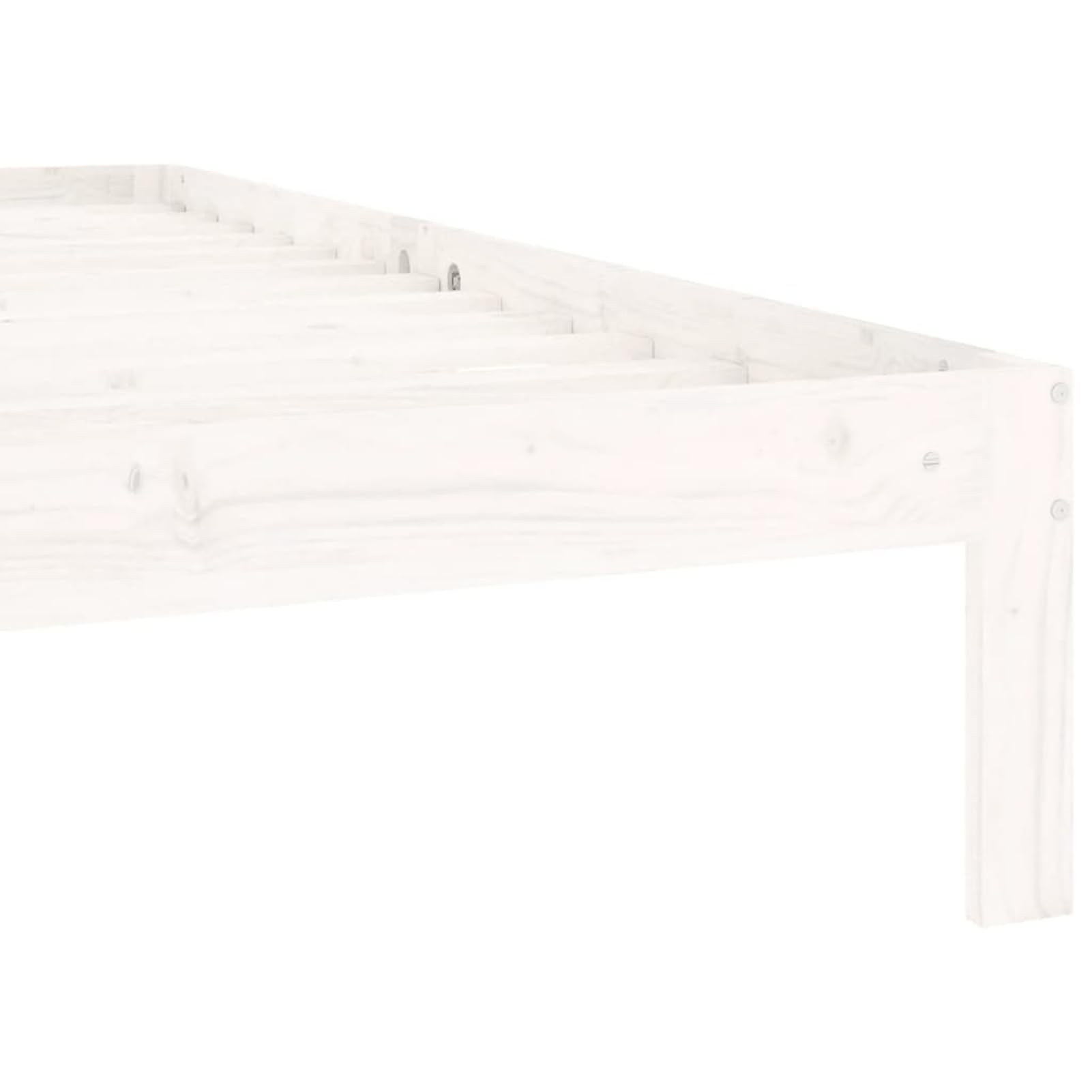 ATOMSTACK MAKER Cama de Madera Maciza de Pino Blanco 100 x 200 cm, Armazón Resistente Con Somier Integrado, Ideal para Adultos y Adolescentes, Diseño Moderno y Compacto para Habitaciones Pequeñas