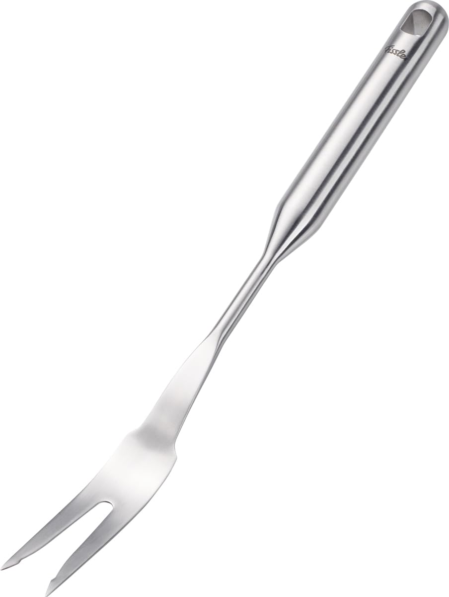 Cocotte en acier inoxydable 38 cm avec couvercle en verre, fourchette à viande et louche à soupe