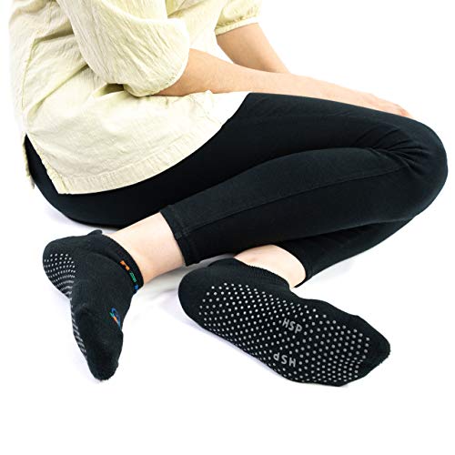 HSP Non-Slip Yoga Qi Socks for Men and Women Non-Slip Grip Socks for Dance, Workout, Barre, Ballet, Barefoot Training4