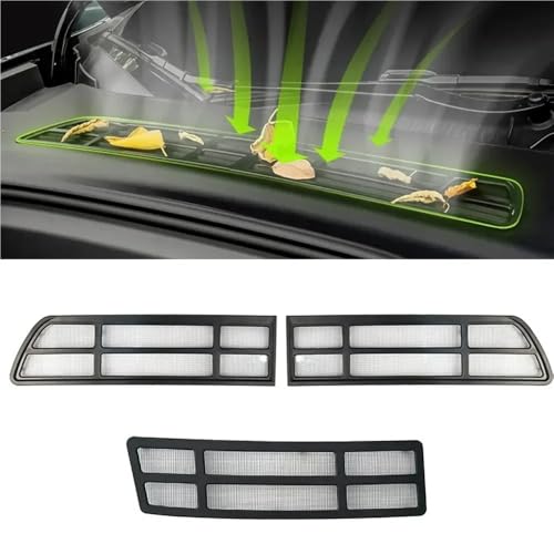 Rejilla ventilación coche para Model Y 2023, cubierta protectora de aire acondicionado frontal 5