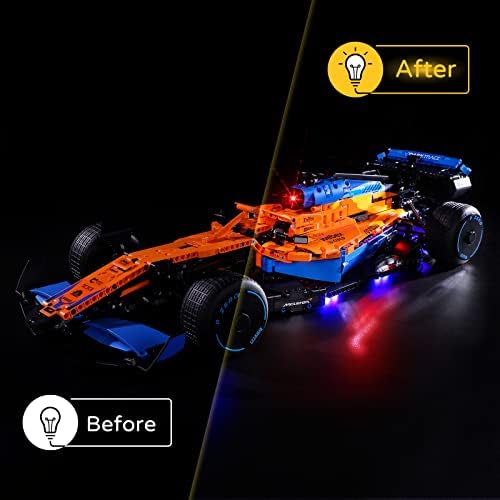 YEABRICKS LED Light for Lego-42141 Technic McLaren Formula 1 Race Car Building Blocks Model (Lego Set NOT Included)
