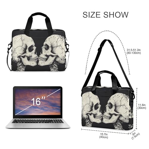 Funda para portátil ALAZA Skull Valentine 13-15.6 pulg miniatura 4