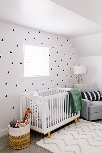 Modern Maxwell Wall Art Decals For Boys Girls Nursery, Bedroom, Living Room “Arizona” Black Triangle Room Sticker 80 Pieces #TOP4