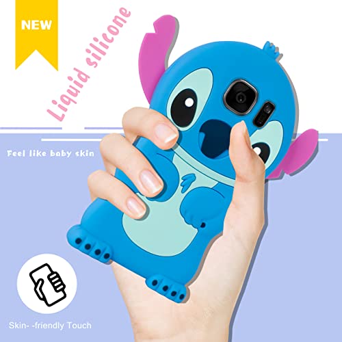 Besoar Stitch Case Designed For Samsung Galaxy S6 Cute Cartoon Fun Funny Kawaii 3D Animal Character Cases Cool Unique Fashion Silicone Cover For Boys Girls Kids Teens Women For Samsung Galaxy S6 #TOP2