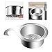AirheadStorm Stainless Steel for SWAN Sink Strainer Basket, Multi-Functional Drain Basket for Sink, Quick Drain Kitchen Tool, Silver
