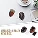 BAZEITFLOW 2pcs Pinecone and Acorn Key Holder Hidden Key Hider Box Resin Outdoor Garden Decorative Storage Safe Discreet House Hider Tool