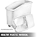VEVOR 27 Gallon food storage containers 500 Cup Ingredient Bin with Scoop and Sliding Lid Commercial Food Container Ideal for rice storage, dog food container, flour, and sugar containers, White