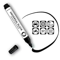 SD COLORS Schwarz Universal-Farbmarker-Lackstift, wasserdicht, für die Reparatur von Steinschlag, Kratzern, Auto, Motorrädern, Alufelgen