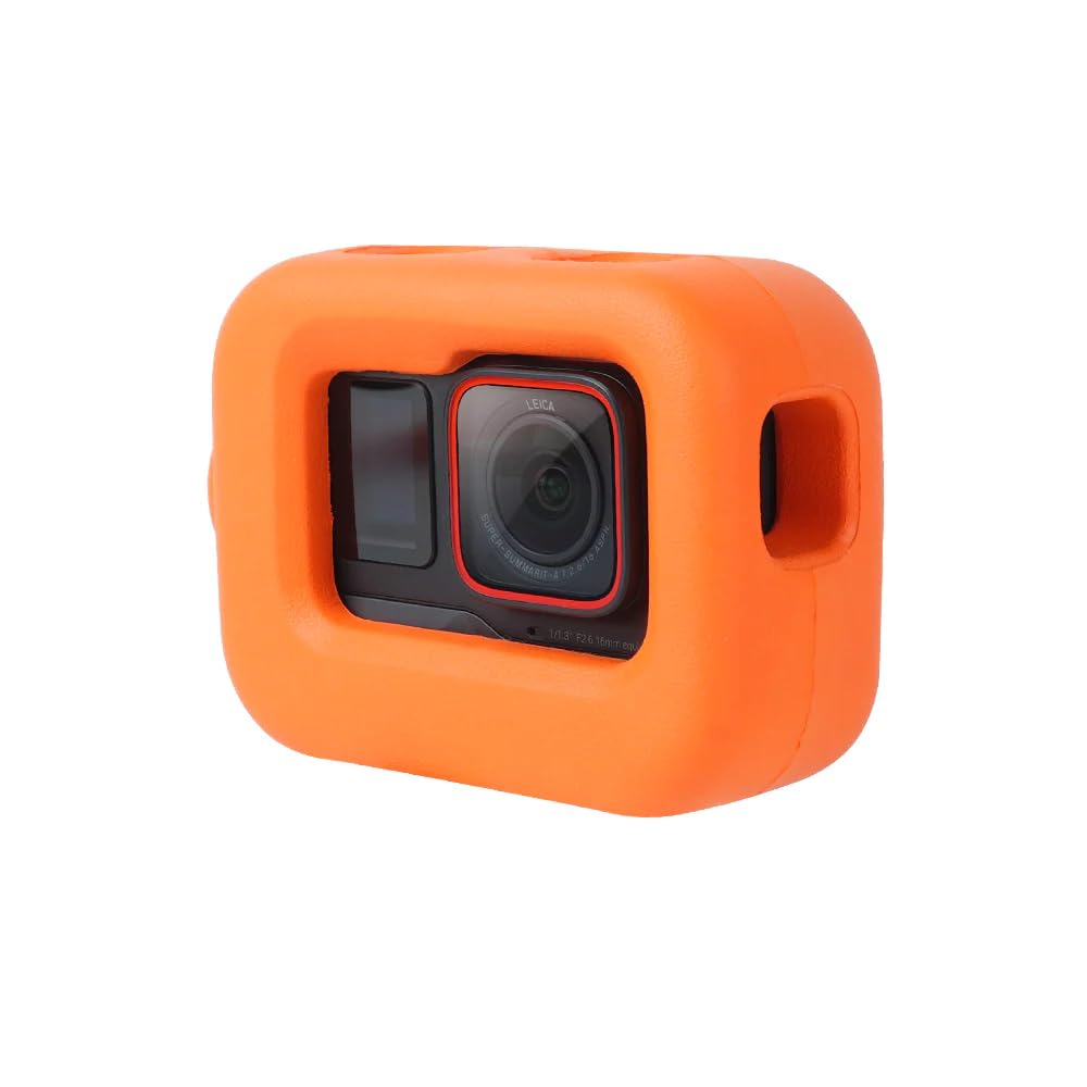 Custodia Galleggiante VIDIFY Per Insta360 Ace E Ace Pro – Color Arancione, In EVA Da 39g, Con Selfie Stick Estensibile Da 35.6 A 61cm, Per Sport Acquatici