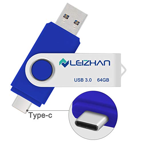 leizhan Type-C USB Flash Drive 32GB, USB C Pendrive 3.0 for Samsung Galaxy