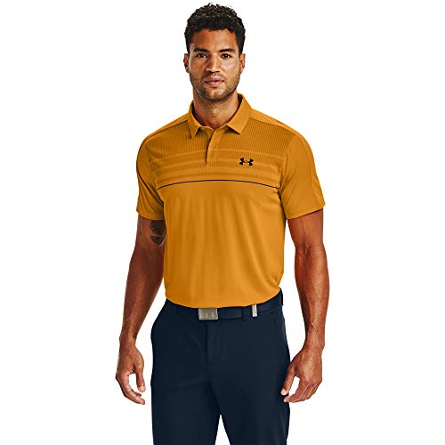 Under Armour Men s Vanish 1Up Golf Polo , Golden Yellow (711) Academy Blue , Medium