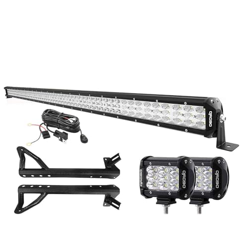 Image of OEDRO 758W 66430LM LED Light Bar 52in Tri-Row Combo Beam w /Wiring Harness