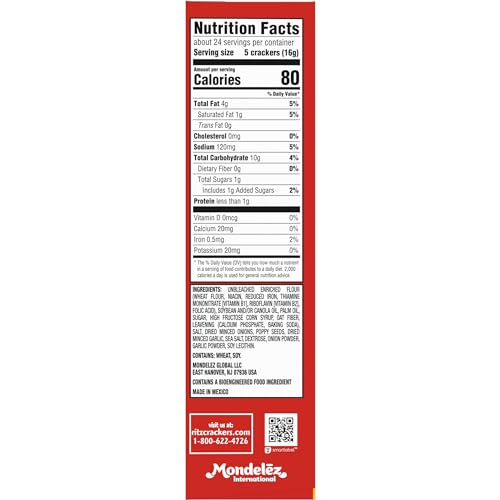 Image of RITZ Everything Crackers, Snacks for Kids and Adults, Lunch Snacks, 13.7 oz