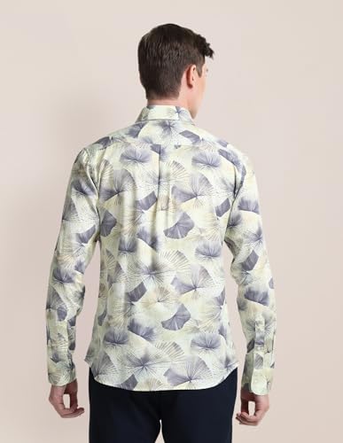 Image of U.S. Polo ASSN. Printed Regular Fit Shirt for Men - 100% Cotton, Breathable & Comfortable, Full Sleeves Casual Shirt for Men