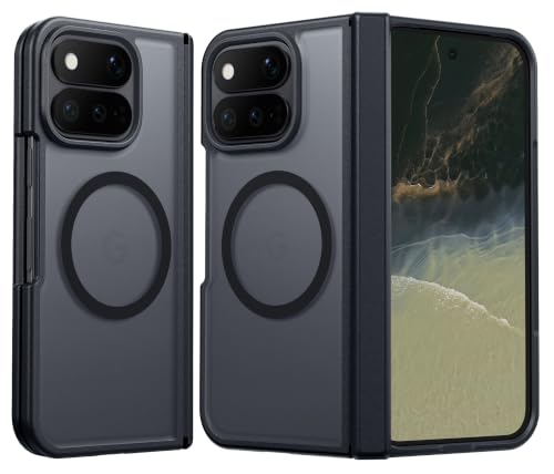 Image of FNTCASE for Google Pixel 11 Pro Fold Case, Hinge Protection, Translucent | Fit for Magsafe, 18FT Military Grade Drop Proof, Protective Tough Phone Cover, Anti Slip, Matte, Black