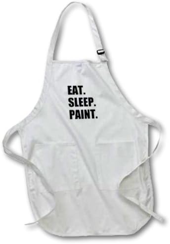 Miniatura 2 de 3dRose InspirationzStore Eat Sleep Series - Comer dormir pintura - Artista artístico estudiante apasionado pintor decorador - delantales (abr_180425)