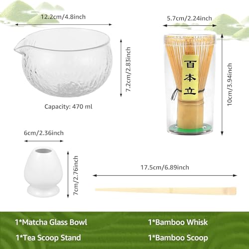 Ustensiles de fabrication de thé traditionnels et set de matcha avec bol - 6