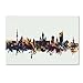 Leipzig Germany Skyline II by Michael Tompsett, 22x32-Inch Canvas Wall Art