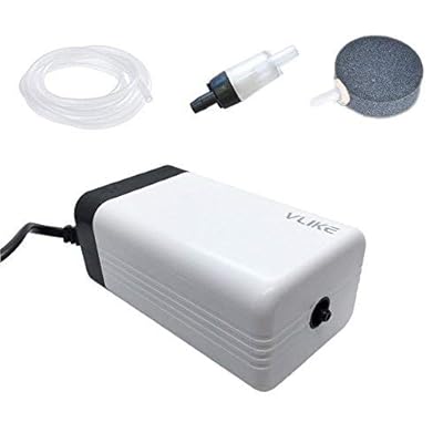 VLIKE Aquarium Air Pump, Ultra Silent Air Aerator Pump for Fish Tank, Oxygen Pump (1 Outlet with Accessories)
