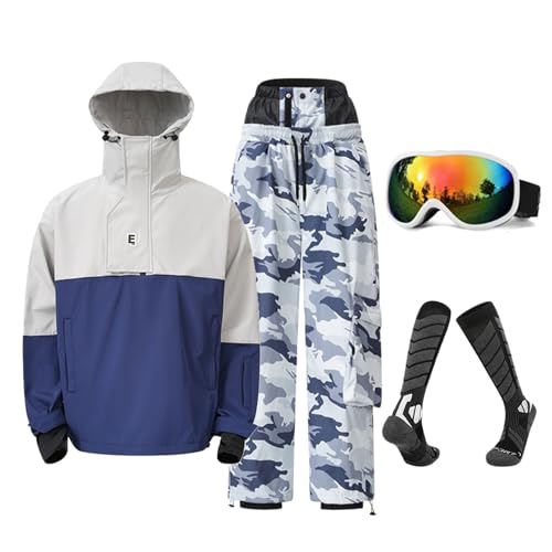 Combinaison de ski unisexe et ensemble pantalon veste snowboard chaud pour sports d'hiver