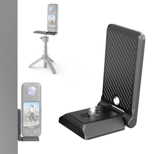 Image of XKDAICH Folding Magnetic L Bracket Mount Base Stand for Insta360 X4 X5 & DJI Pocket 3 / Osmo Pocket 3 - Quick Release Tripod Adapter, Vlogging, Action Camera, Gimbal Accessory (Black)