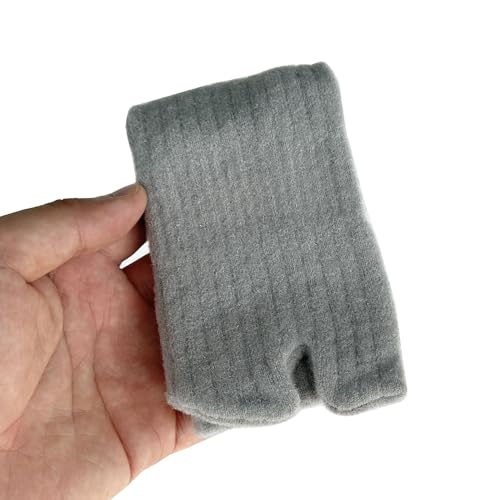 Pursuestar 2 Pairs Women & Girl Fuzzy Plush Warm Winter Socks - Split Toe Japanese Tabi Flip Flops4