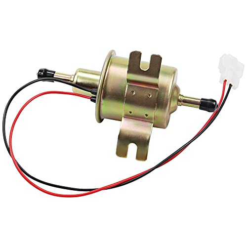 12V Low Pressure Universal Heavy Duty Gas Diesel Inline Electric Fuel Pump Hep-02A 2.5-4 Psi Metal Solid Gasoline Diesel Engine Motorcycle Carburetor Lawn Mower #TOP4