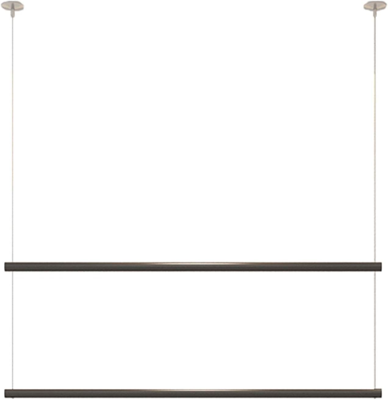 HADECOLL Clothing Store Displays And Shelves, Double Layer Ceiling Hanging Clothes Rack, Retail Clothing Display Cabinet, Commercial Display Rack, Clothes Rack