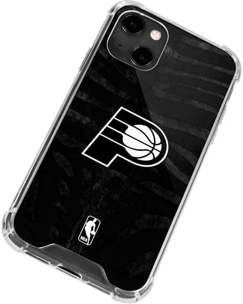Skinit Clear Phone Case Compatible with iPhone 13 - Officially Licensed NBA Indiana Pacers Black Animal Print Design
