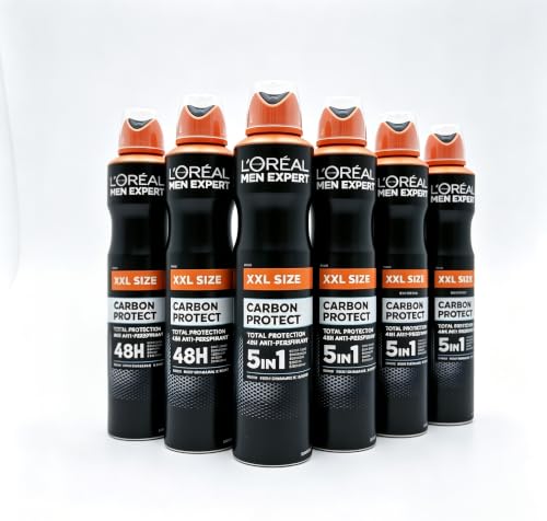 Image of L'Oréal Men Expert Carbon Protect Deodorant Spray XXL - 6 x 300 ml