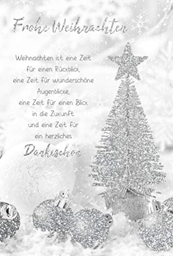 KE - Professionelle Weihnachtskarten für Firmen und Geschäftspartner im DIN B6 Format - 17,1 x 11,7cm - Hochwertige Karten für Weihnachtsgrüße