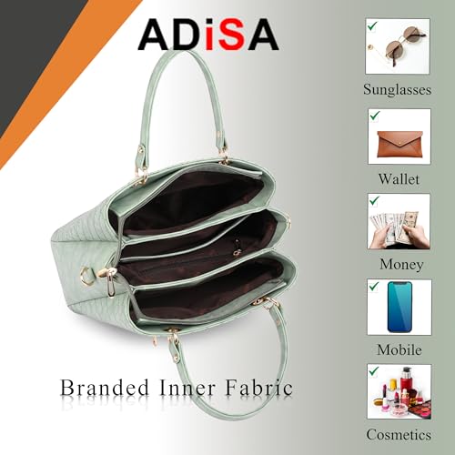 Image of ADISA quilted handbag shoulder bag for women and girls with detachable sling belt (AD4077)