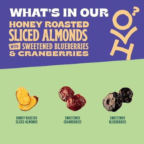 Image of Orchard Valley Harvest Salad Toppers Honey Roasted Sliced Almonds With Sweetened Blueberries & Cranberries Multipack, Gluten Free, Made With Real Fruit, No Artificial Colors, 0.85 oz (Pack of 28)