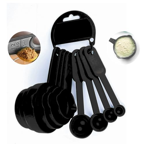 PANCA Plastic Measuring Spoon and Cup Set, 8-Pieces | Measuring Cup and Spoon Set Multi Purpose Kitchen Tool | Baking Cake Measuring Cups