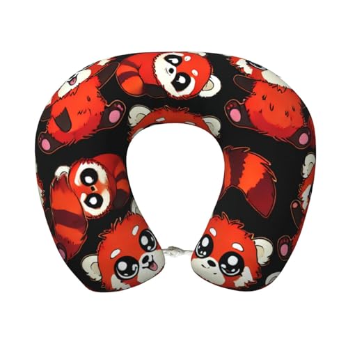 Almohada de espuma viscoelástica para viaje negra miniatura 1
