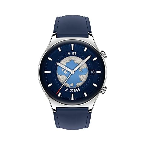 HONOR Watch GS 3, Smart Watch with 1.43" AMOLED Touch Screen, Fitness Watch with Heart Rate, Sleep and Blood Oxygen Monitor for Android, GPS, 14 Days Long-Battery Life, 104 Diverse Sport Modes (Blue) Cover