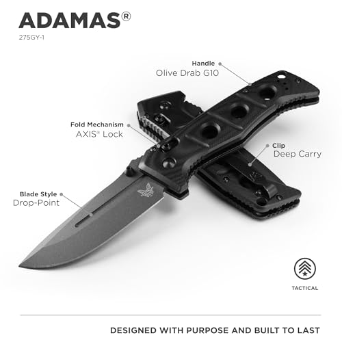 Benchmade - Adamas 275 Tactical Knife with Black G13 Handle (275GY-1) - Thumbnail 2