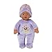 Produktbild BABY born Sleepy for babies 30cm, weiche Stoffpuppe in lila mit herunterziehbarer Mütze und integrierter Rassel, waschbar, ab 0 Monaten, 833438 Zapf Creation