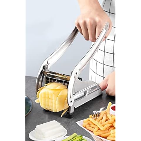 oADANNUo Commercial Grade French Fry Cutter, Professional Potato Cutter Stainless Steel, Potato Slicer French Fries, Press French Fries Cutter for Potato Cover
