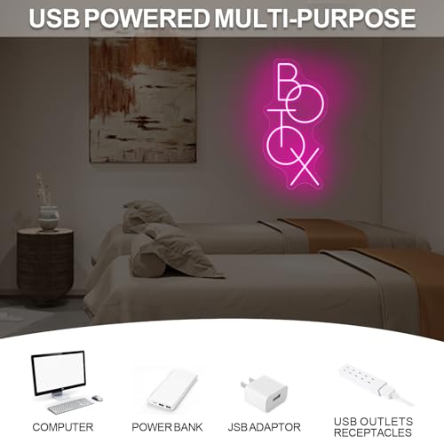 Image of Botox Logo Neon Sign, Botox Filler Led Light, Beauty Studio Wall Decor